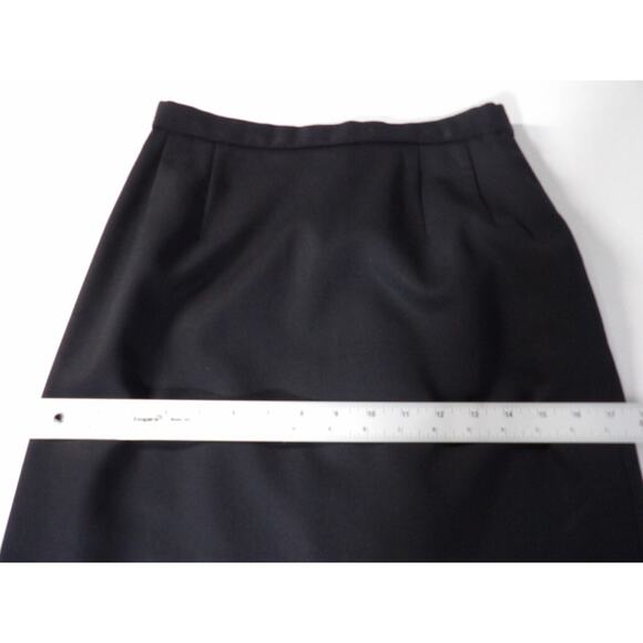 Pendelton Vtg Sz 4 Skirt Pencil Straight Wool Black Knee Length Modest Capsule - Picture 7 of 12